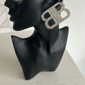 Elegant Silver Statement Earrings